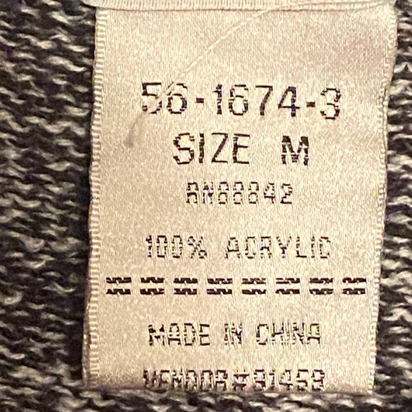 ONLY NECESSITIES Black/White Cowl Neck Sweater Cabled knit Curve Hem NWOT (M) - Picture 6 of 9